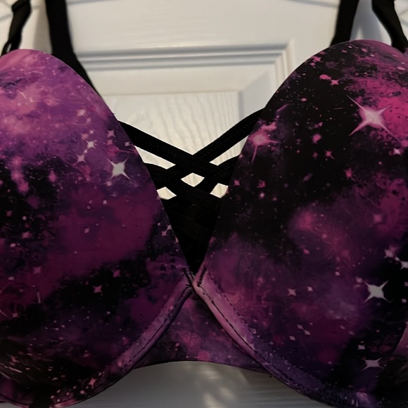 Torrid XO Plunge Push Up Bra - Purple Galaxy Print - Picture 2 of 3